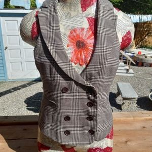 Tweed look vest
